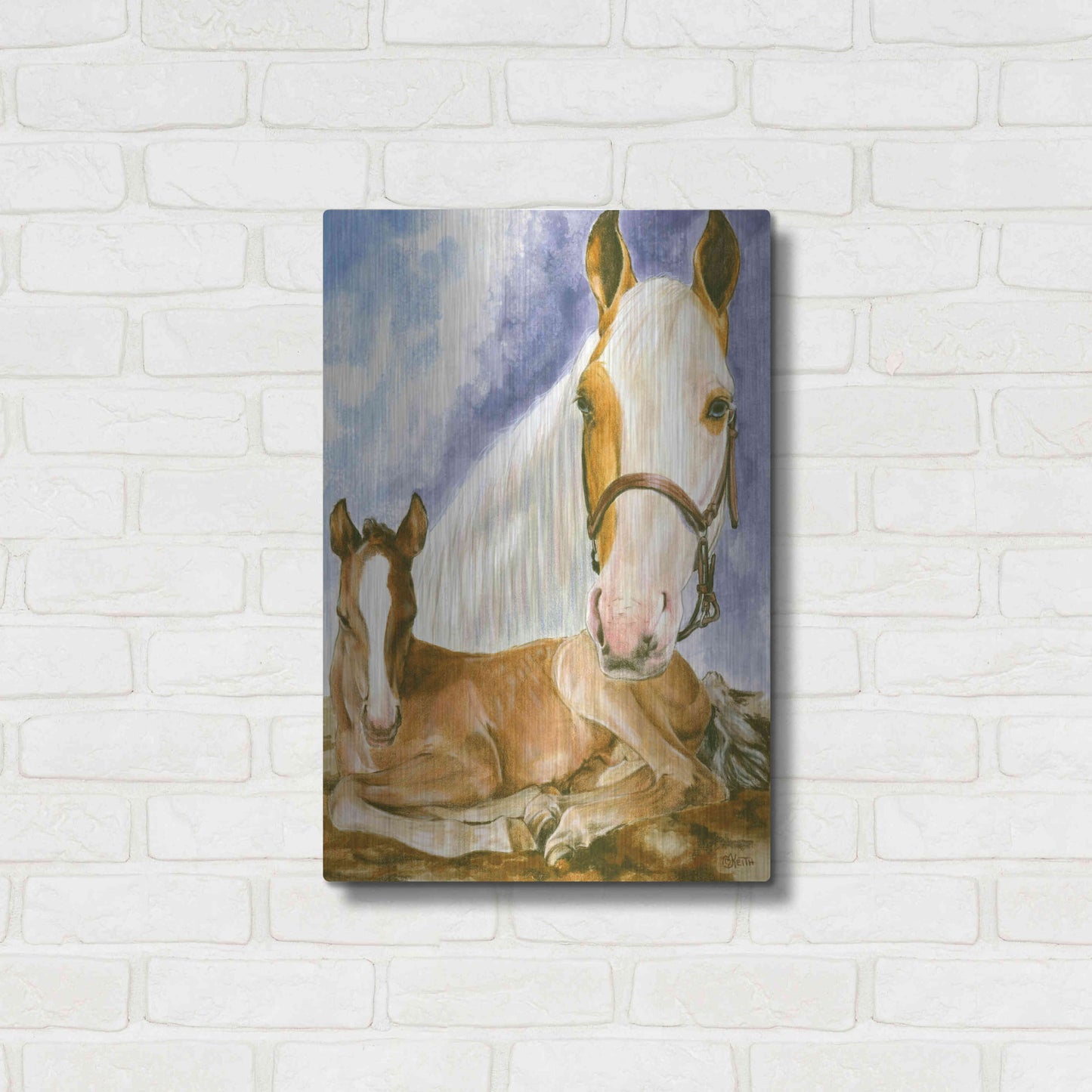 Luxe Metal Art 'Missouri Fox Trotter' by Barbara Keith, Metal Wall Art,16x24