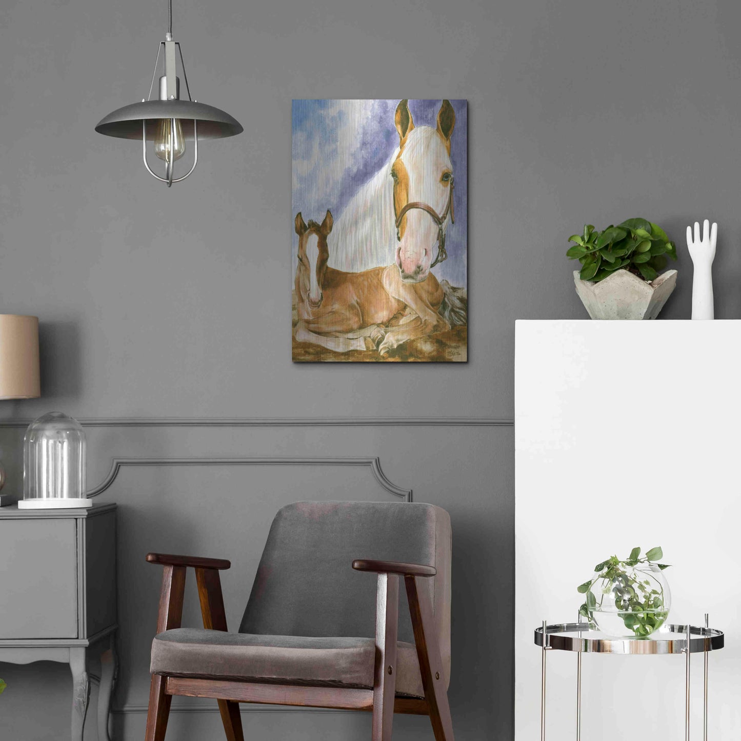 Luxe Metal Art 'Missouri Fox Trotter' by Barbara Keith, Metal Wall Art,16x24