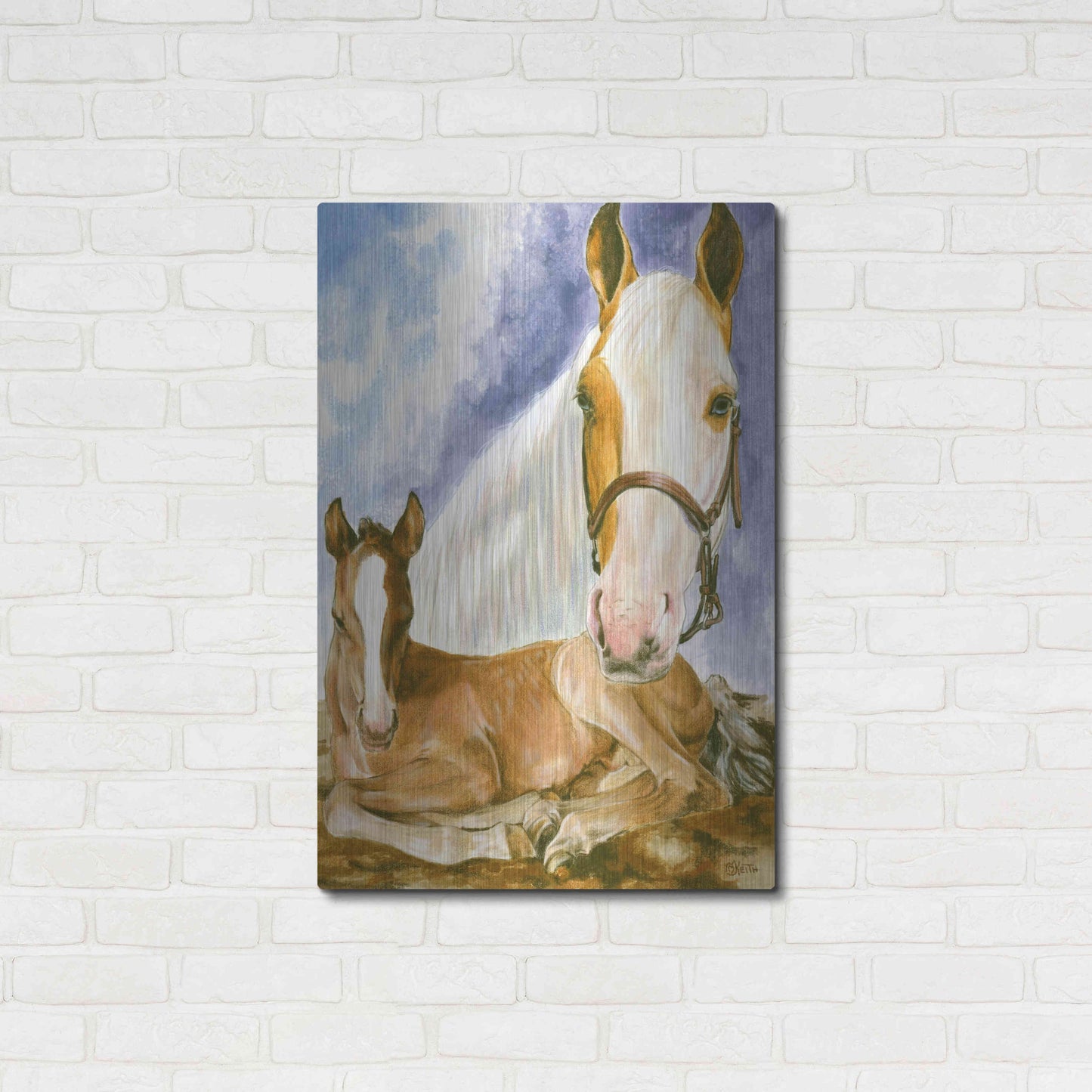 Luxe Metal Art 'Missouri Fox Trotter' by Barbara Keith, Metal Wall Art,24x36