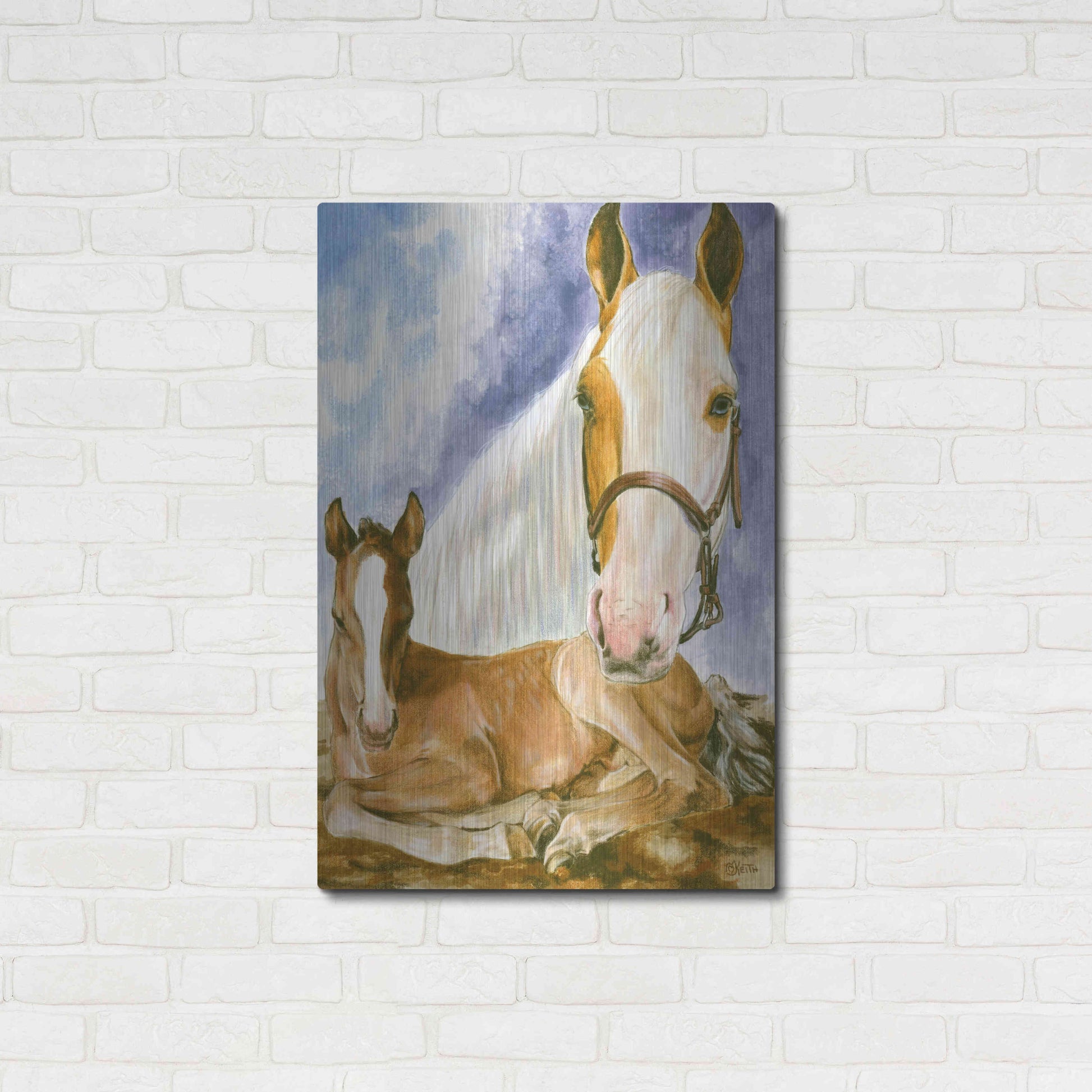 Luxe Metal Art 'Missouri Fox Trotter' by Barbara Keith, Metal Wall Art,24x36