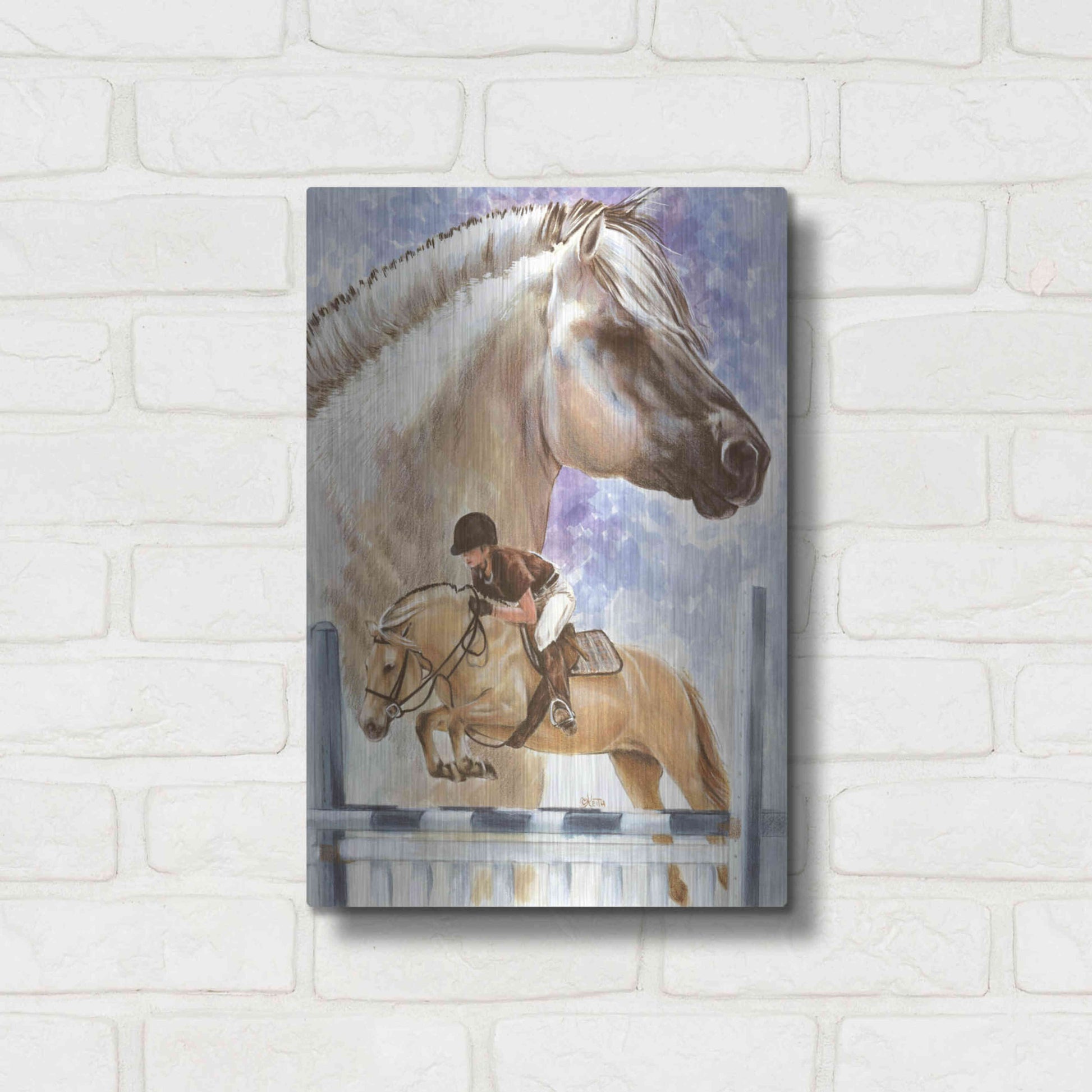 Luxe Metal Art 'Norwegian Fjord' by Barbara Keith, Metal Wall Art,12x16