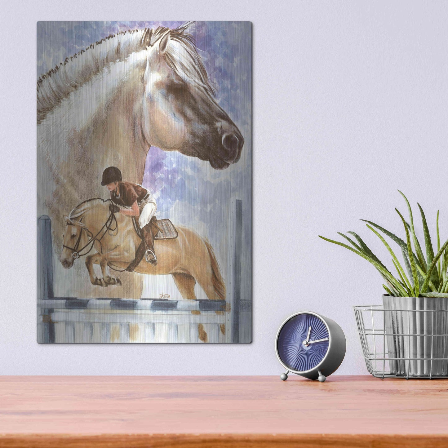 Luxe Metal Art 'Norwegian Fjord' by Barbara Keith, Metal Wall Art,12x16