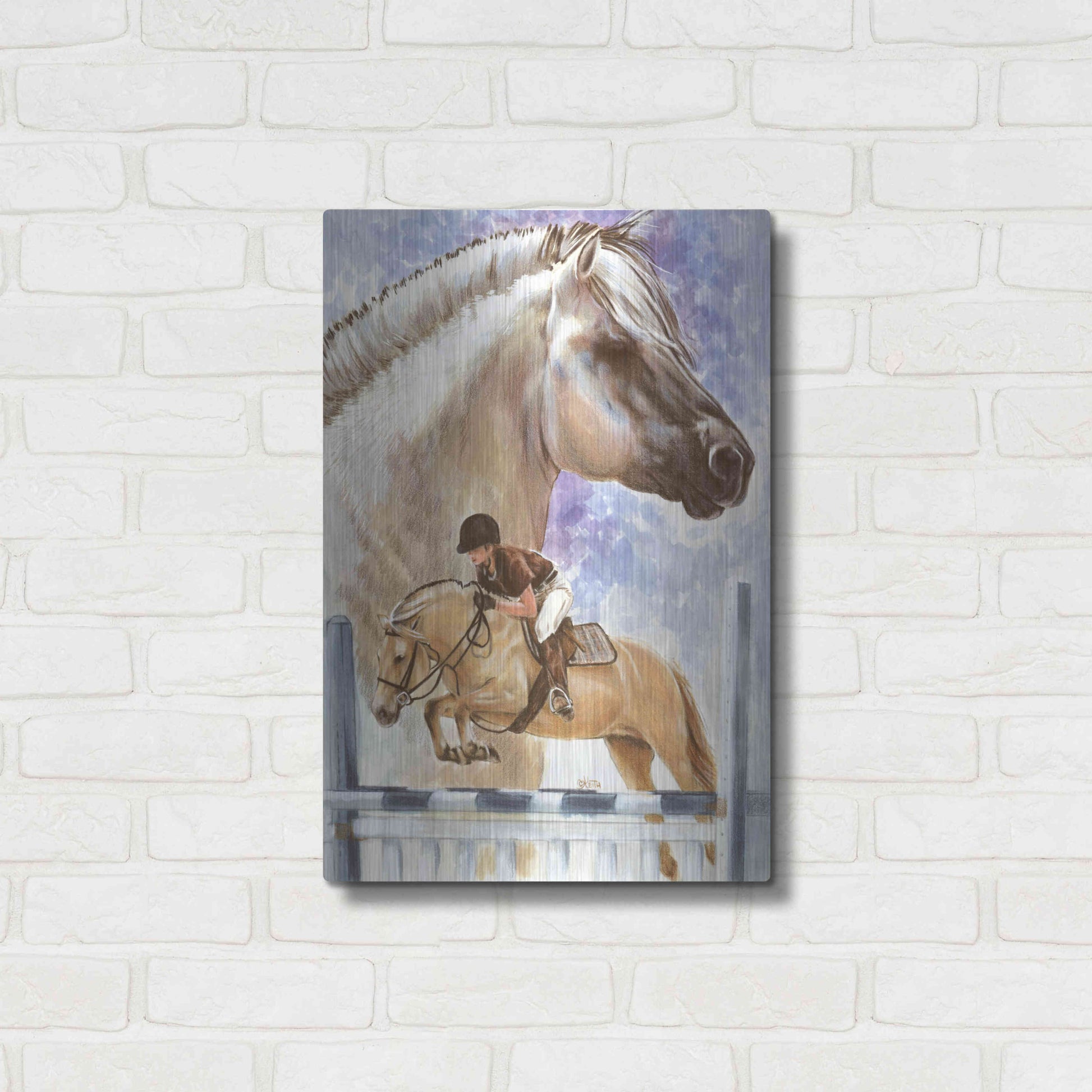 Luxe Metal Art 'Norwegian Fjord' by Barbara Keith, Metal Wall Art,16x24