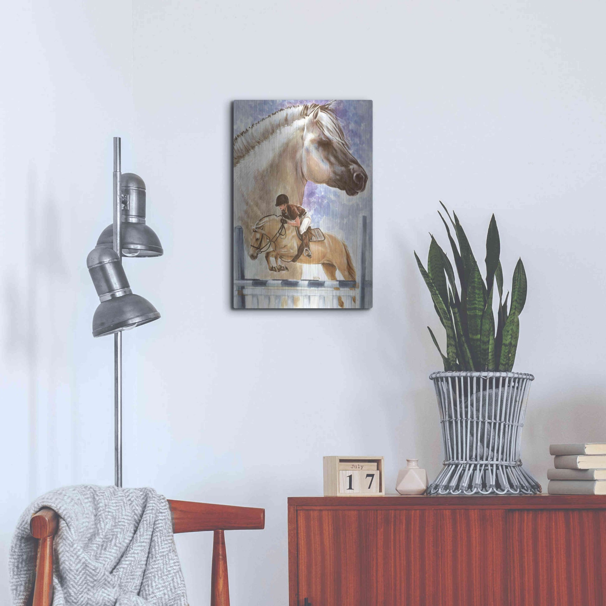 Luxe Metal Art 'Norwegian Fjord' by Barbara Keith, Metal Wall Art,16x24