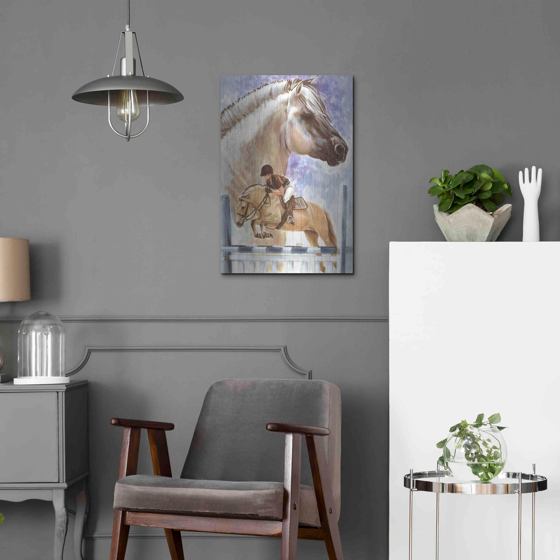 Luxe Metal Art 'Norwegian Fjord' by Barbara Keith, Metal Wall Art,16x24