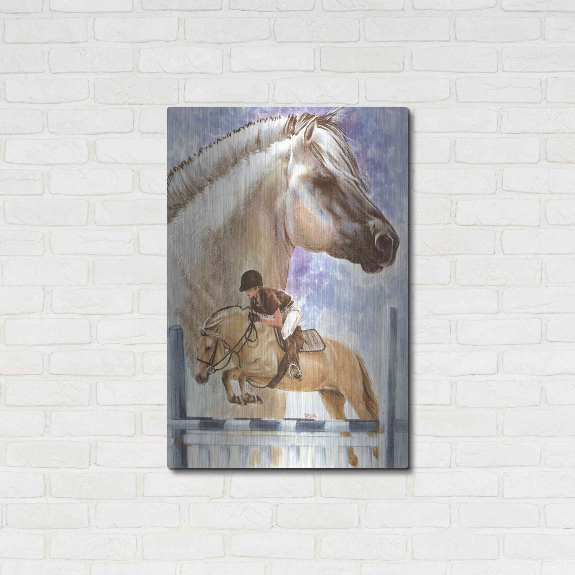 Luxe Metal Art 'Norwegian Fjord' by Barbara Keith, Metal Wall Art,24x36