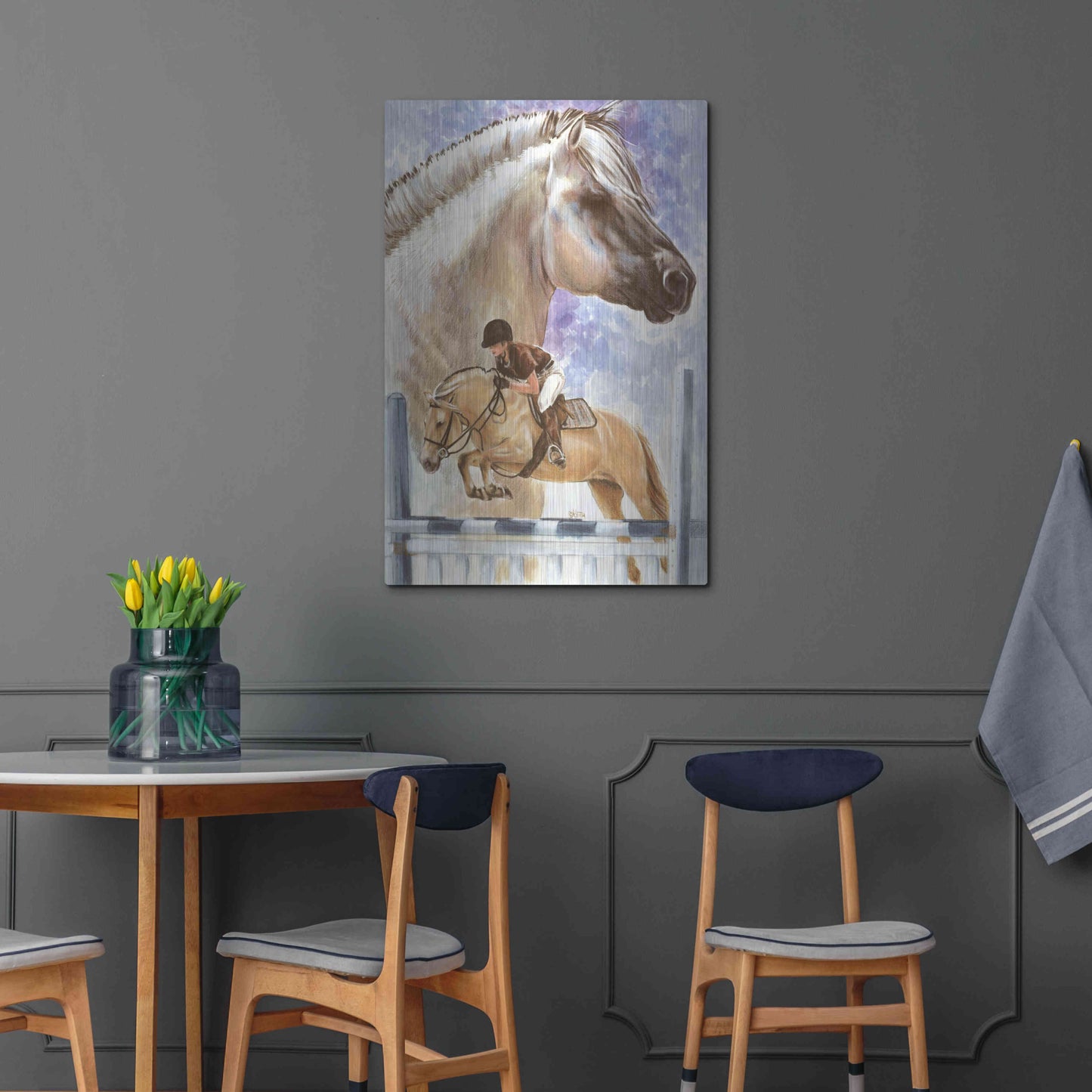 Luxe Metal Art 'Norwegian Fjord' by Barbara Keith, Metal Wall Art,24x36