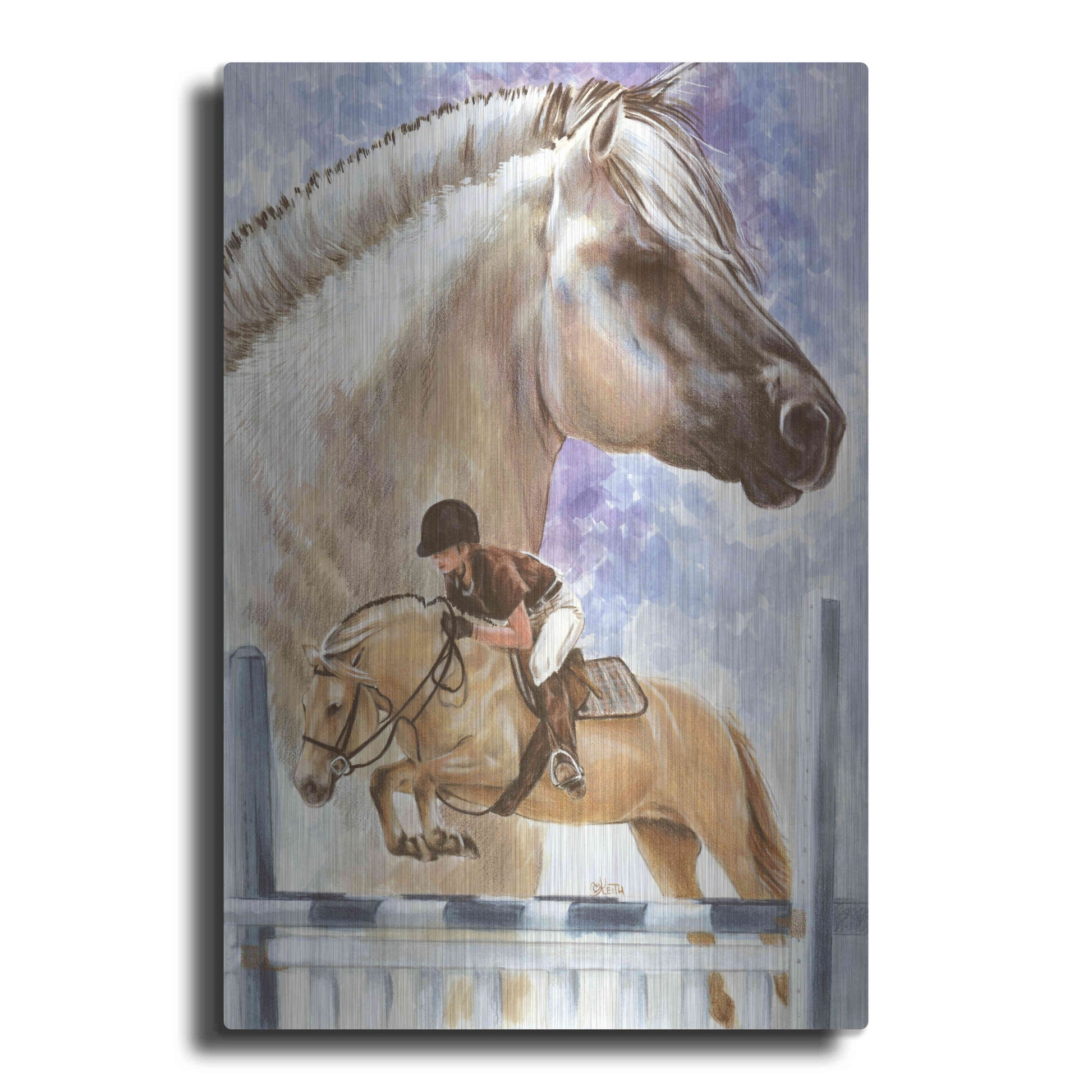 Luxe Metal Art 'Norwegian Fjord' by Barbara Keith, Metal Wall Art