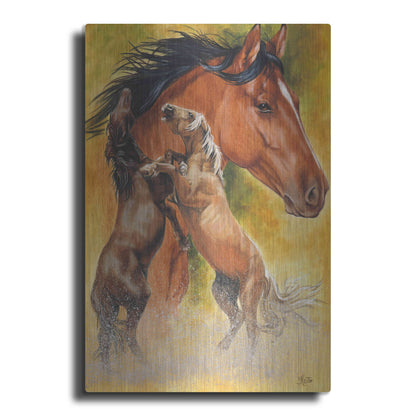 Luxe Metal Art 'Mustang' by Barbara Keith, Metal Wall Art