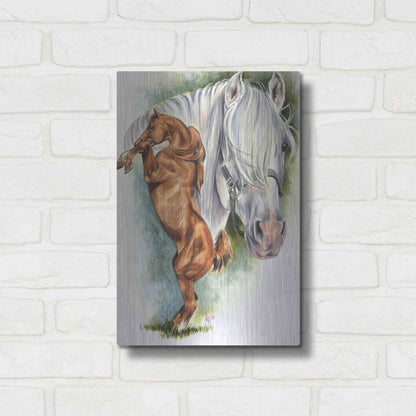 Luxe Metal Art 'Andalusian - Spanish Mustang' by Barbara Keith, Metal Wall Art,12x16