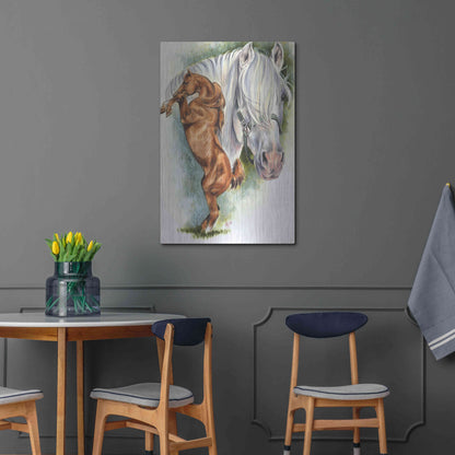 Luxe Metal Art 'Andalusian - Spanish Mustang' by Barbara Keith, Metal Wall Art,24x36