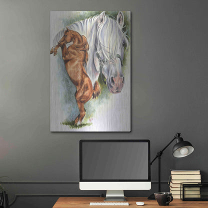 Luxe Metal Art 'Andalusian - Spanish Mustang' by Barbara Keith, Metal Wall Art,24x36
