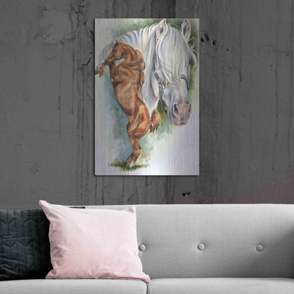 Luxe Metal Art 'Andalusian - Spanish Mustang' by Barbara Keith, Metal Wall Art,24x36