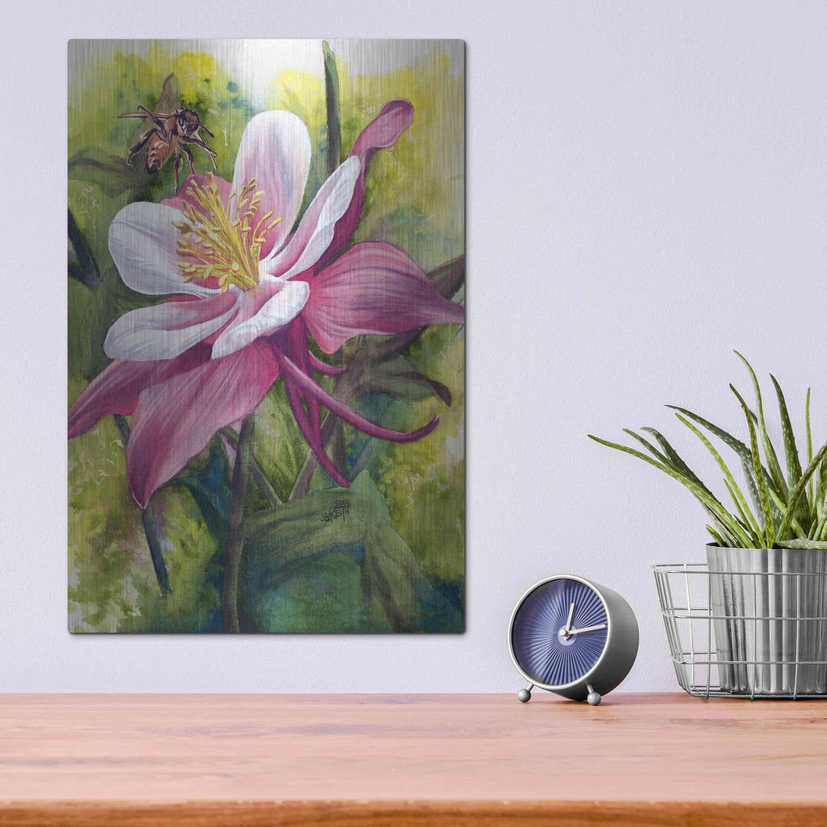 Luxe Metal Art 'Vernal' by Barbara Keith, Metal Wall Art,12x16