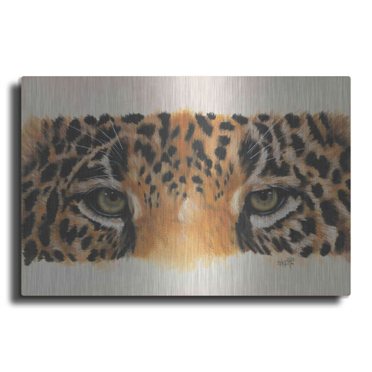 Luxe Metal Art 'Eye-Catching Jaguar' by Barbara Keith, Metal Wall Art