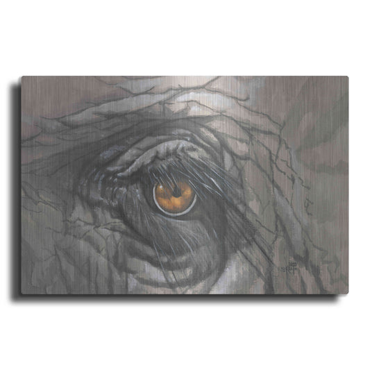 Luxe Metal Art 'Eye-Catching Elephant' by Barbara Keith, Metal Wall Art