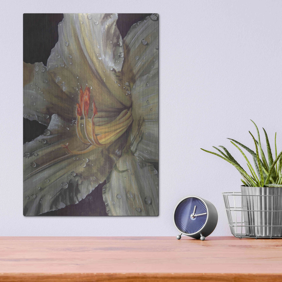 Luxe Metal Art 'Diamonds' by Barbara Keith, Metal Wall Art,12x16
