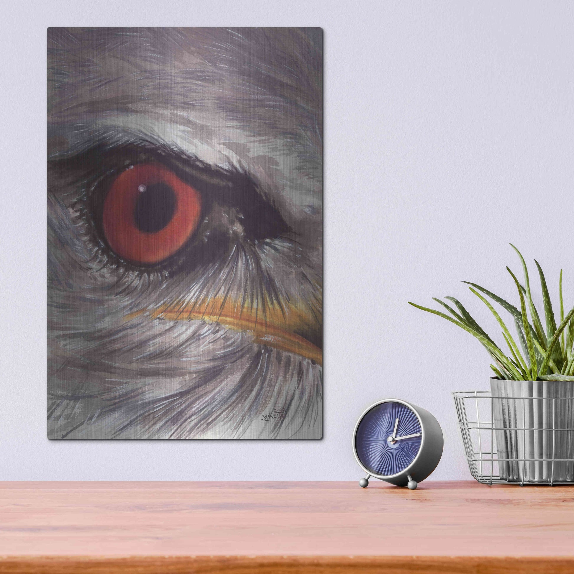 Luxe Metal Art 'Eye Catching Kite' by Barbara Keith, Metal Wall Art,12x16