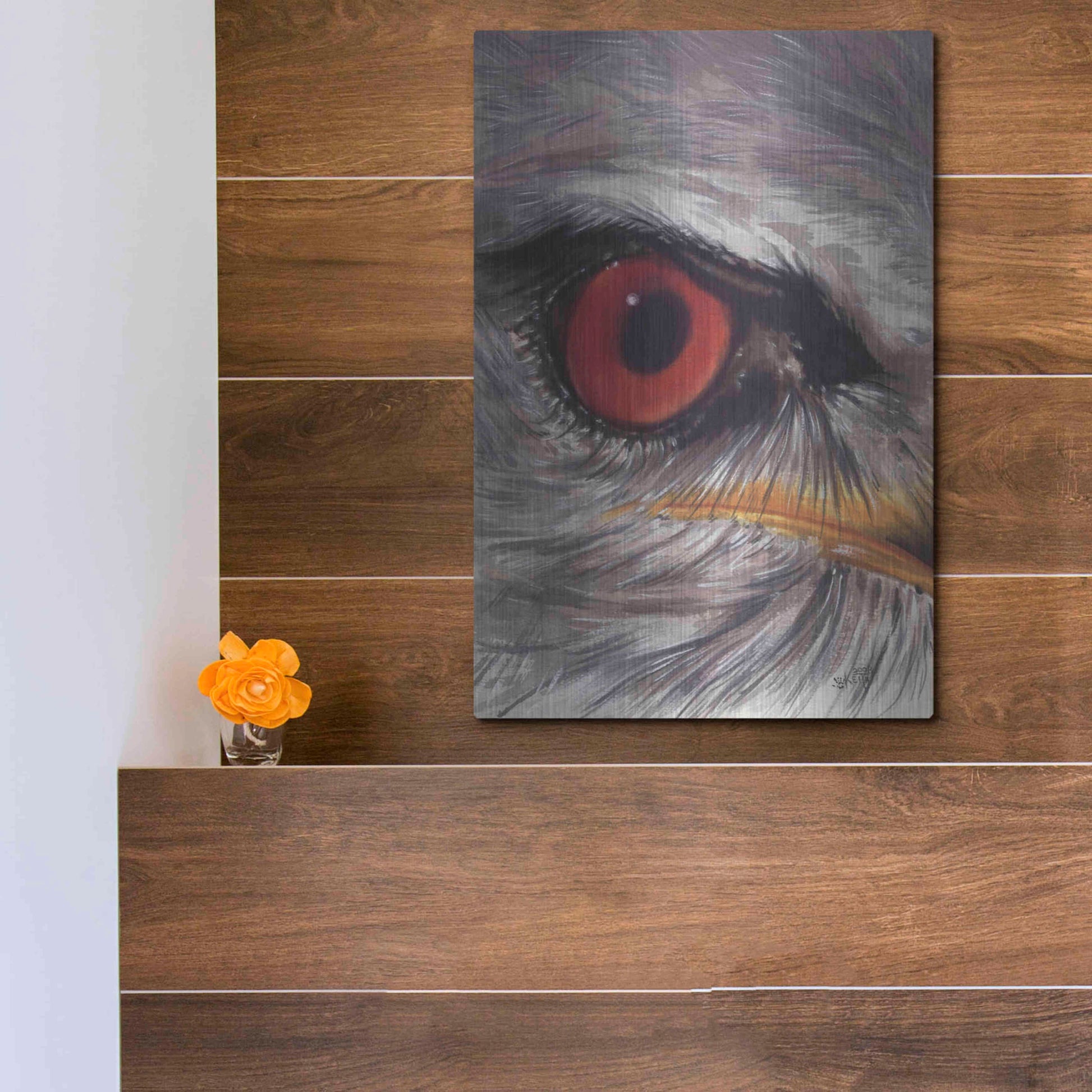 Luxe Metal Art 'Eye Catching Kite' by Barbara Keith, Metal Wall Art,12x16