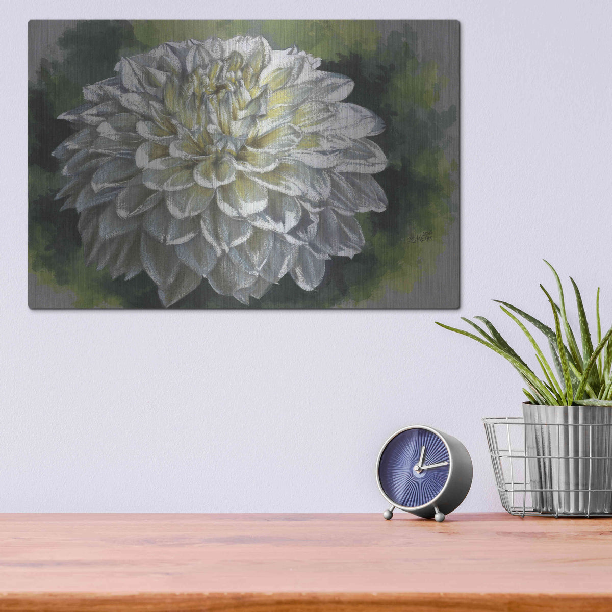 Luxe Metal Art 'Labyrinth' by Barbara Keith, Metal Wall Art,16x12