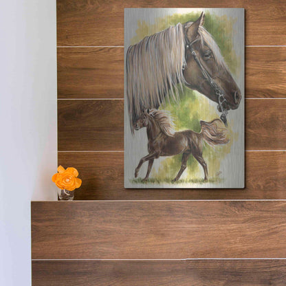 Luxe Metal Art 'Rocky Mountain Horse' by Barbara Keith, Metal Wall Art,12x16