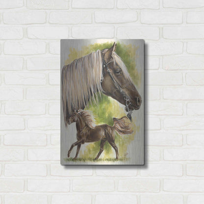 Luxe Metal Art 'Rocky Mountain Horse' by Barbara Keith, Metal Wall Art,16x24