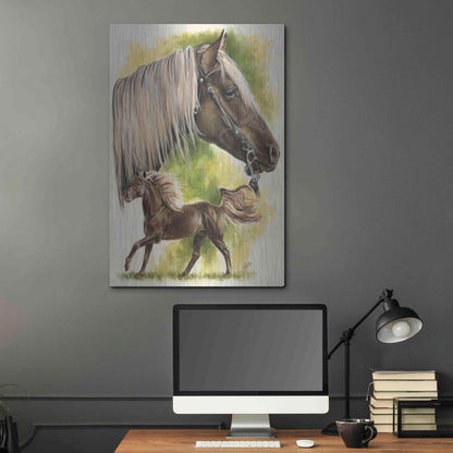 Luxe Metal Art 'Rocky Mountain Horse' by Barbara Keith, Metal Wall Art,24x36