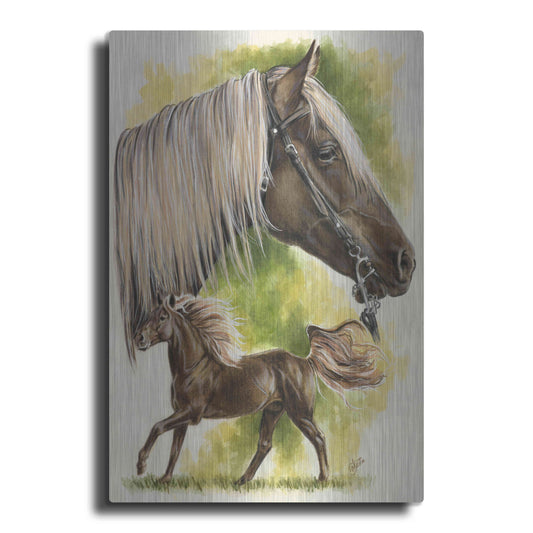 Luxe Metal Art 'Rocky Mountain Horse' by Barbara Keith, Metal Wall Art