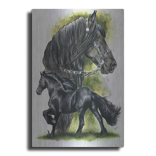 Luxe Metal Art 'Fresian' by Barbara Keith, Metal Wall Art