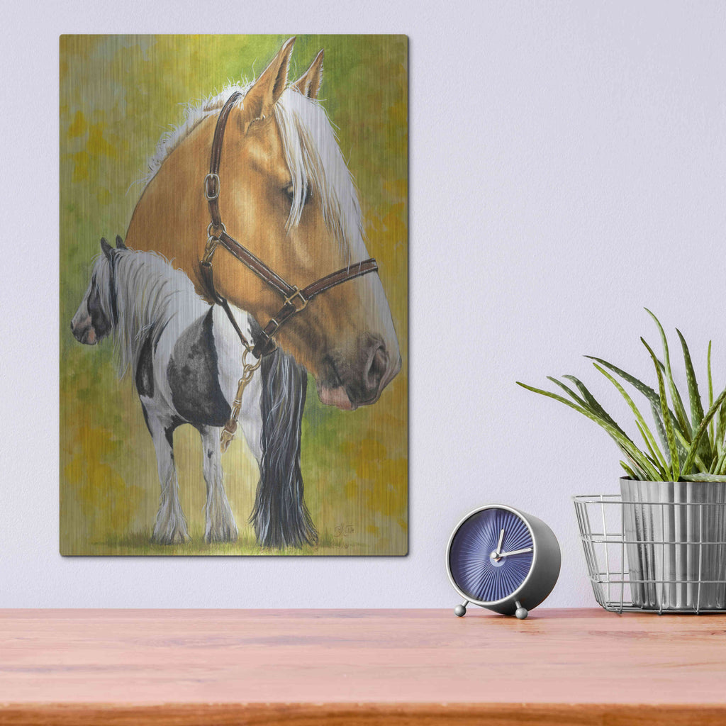 Luxe Metal Art 'Irish Cob' by Barbara Keith, Metal Wall Art,12x16