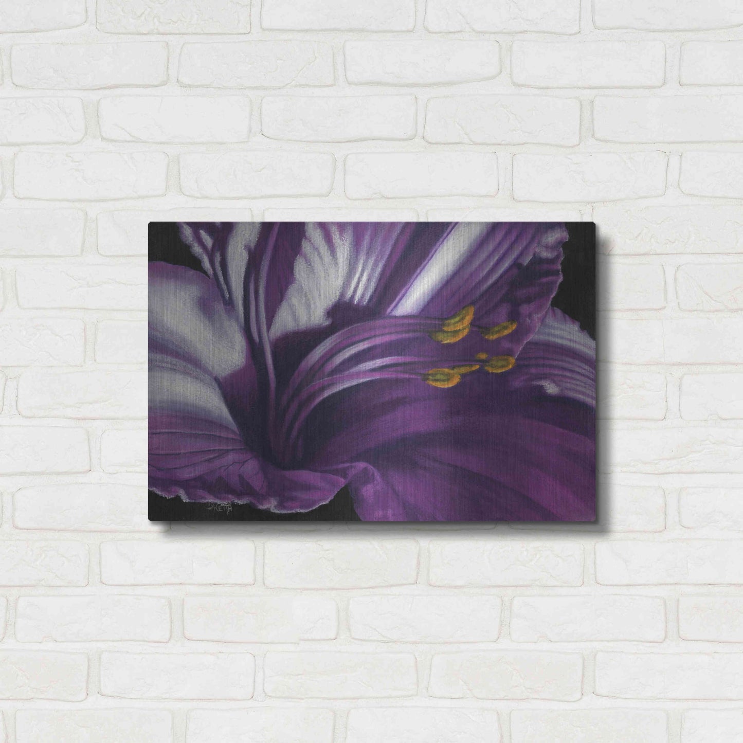 Luxe Metal Art 'Amethyst' by Barbara Keith, Metal Wall Art,24x16