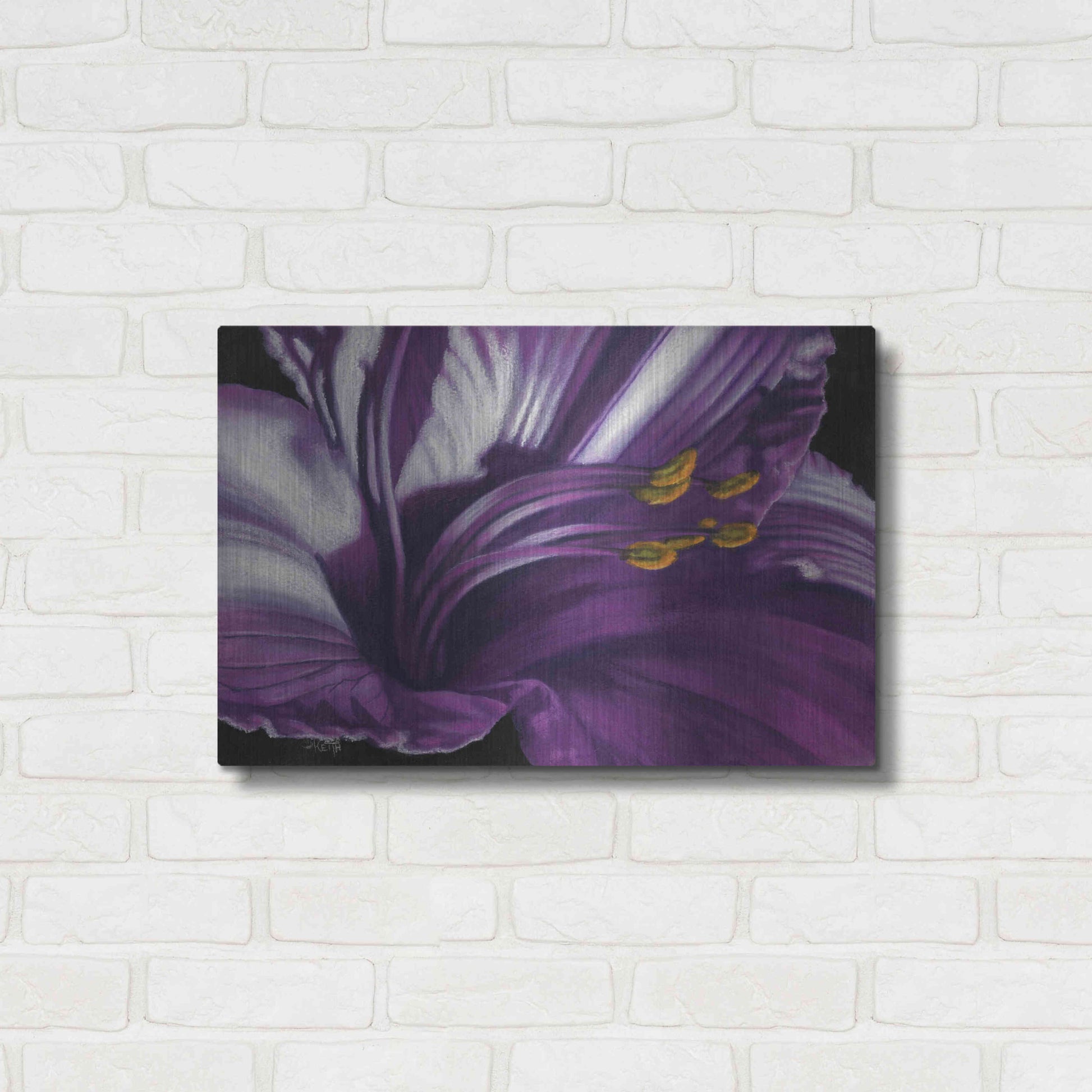 Luxe Metal Art 'Amethyst' by Barbara Keith, Metal Wall Art,24x16