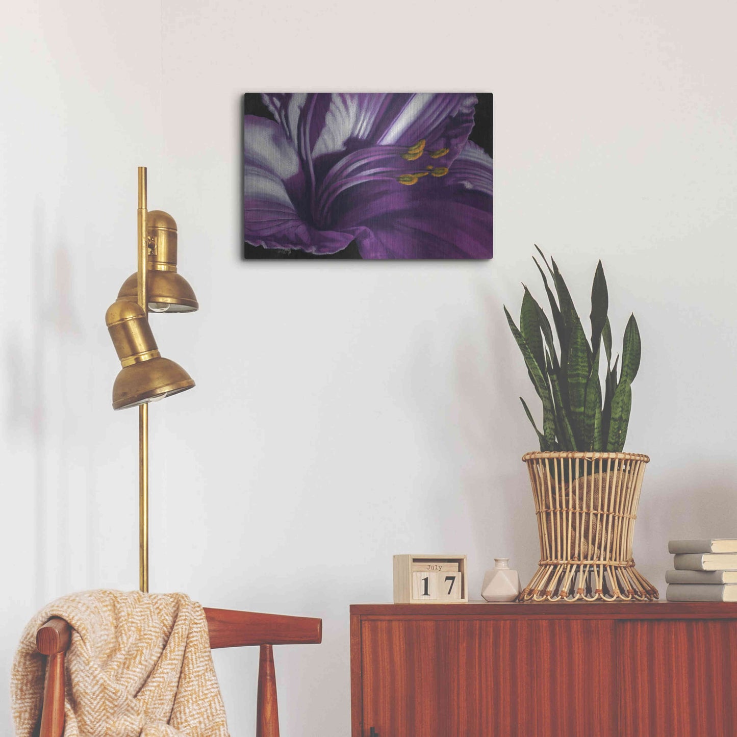 Luxe Metal Art 'Amethyst' by Barbara Keith, Metal Wall Art,24x16