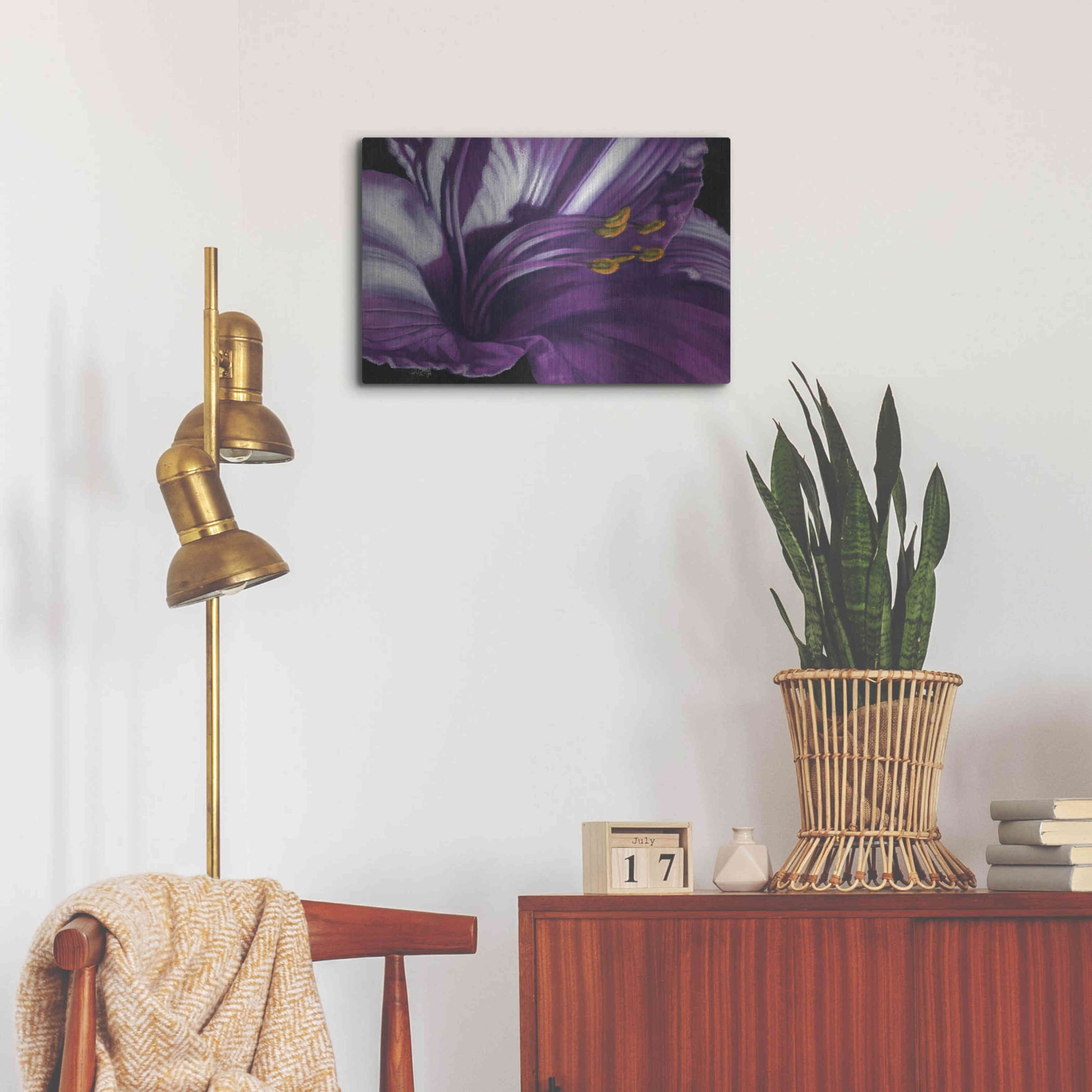 Luxe Metal Art 'Amethyst' by Barbara Keith, Metal Wall Art,24x16