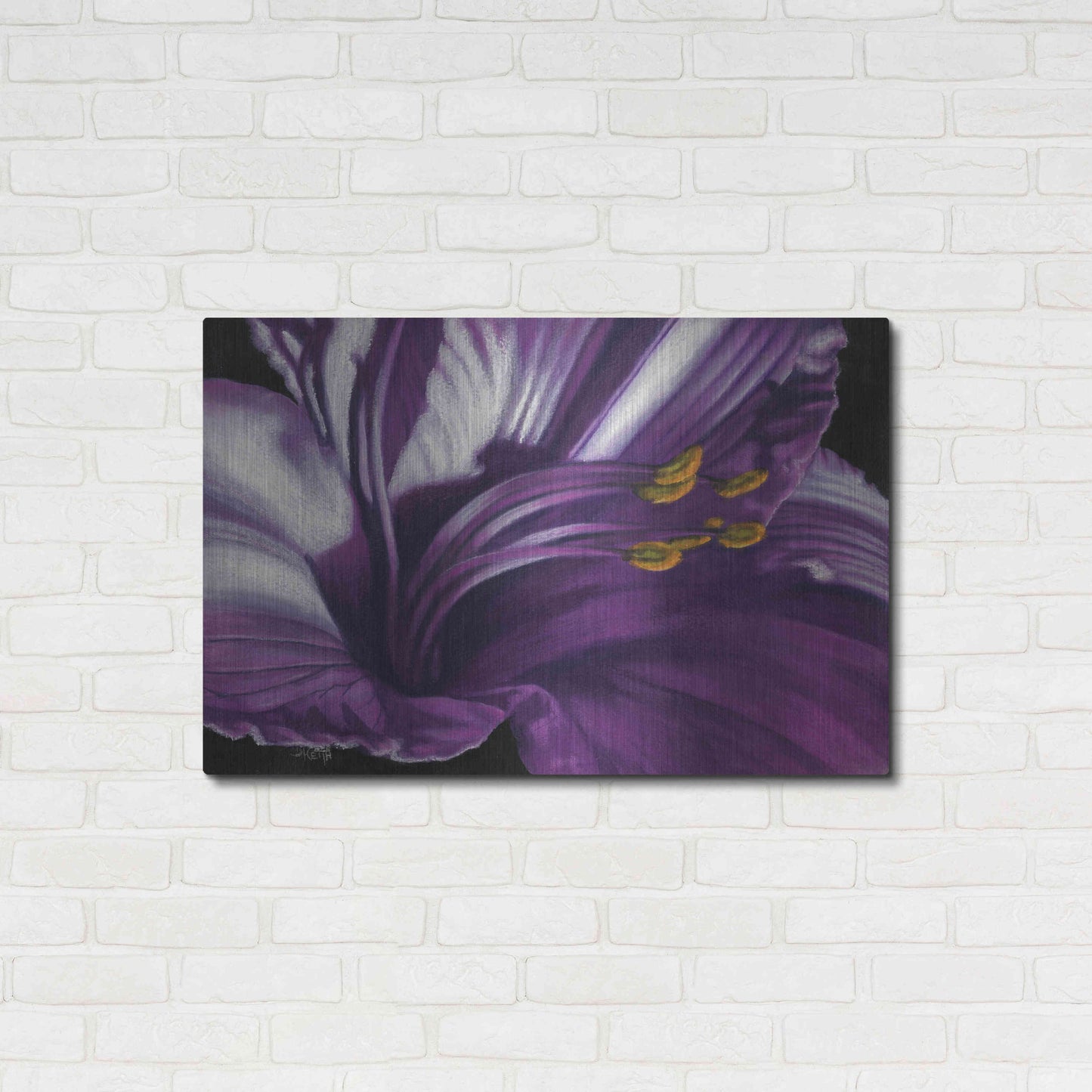 Luxe Metal Art 'Amethyst' by Barbara Keith, Metal Wall Art,36x24