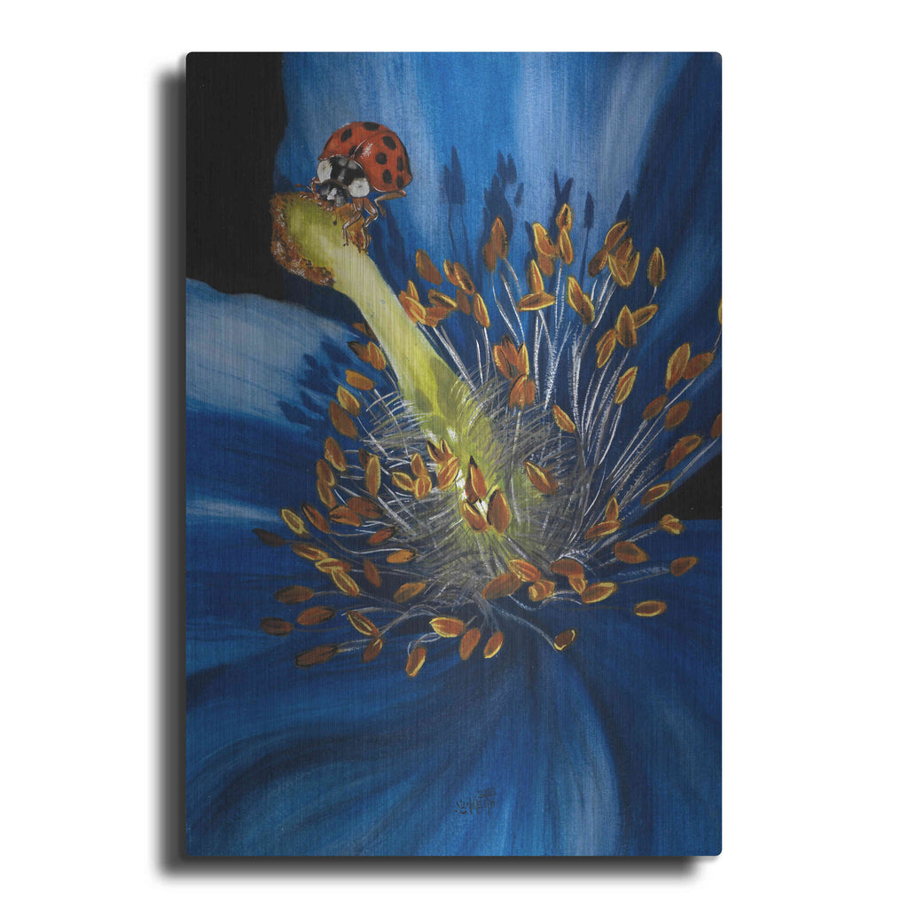 Luxe Metal Art 'Lazuline' by Barbara Keith, Metal Wall Art