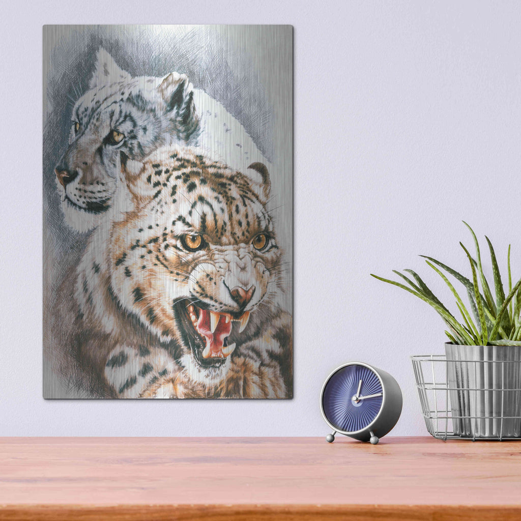 Luxe Metal Art 'Savage Perfection' by Barbara Keith, Metal Wall Art,12x16
