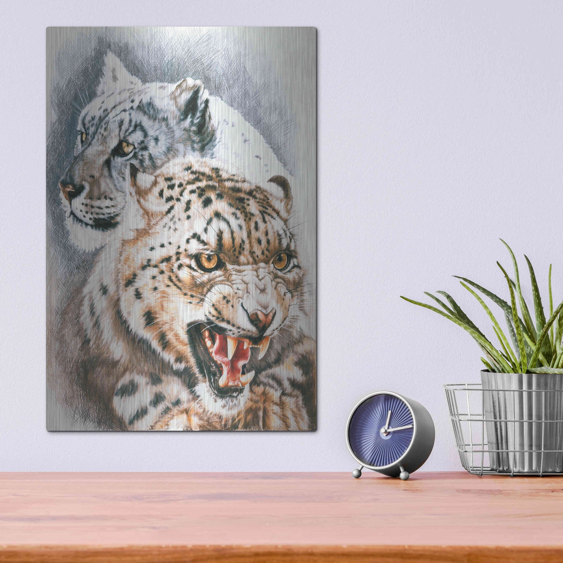 Luxe Metal Art 'Savage Perfection' by Barbara Keith, Metal Wall Art,12x16