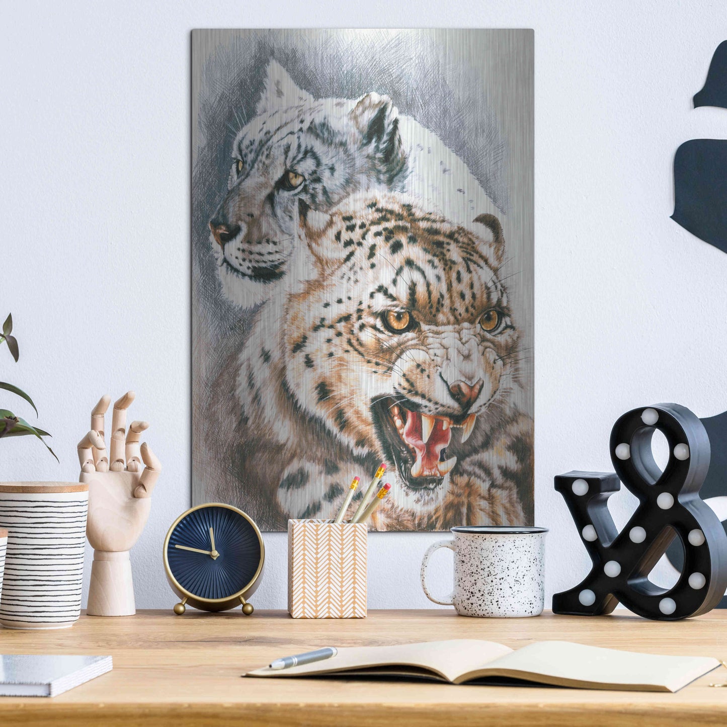 Luxe Metal Art 'Savage Perfection' by Barbara Keith, Metal Wall Art,12x16