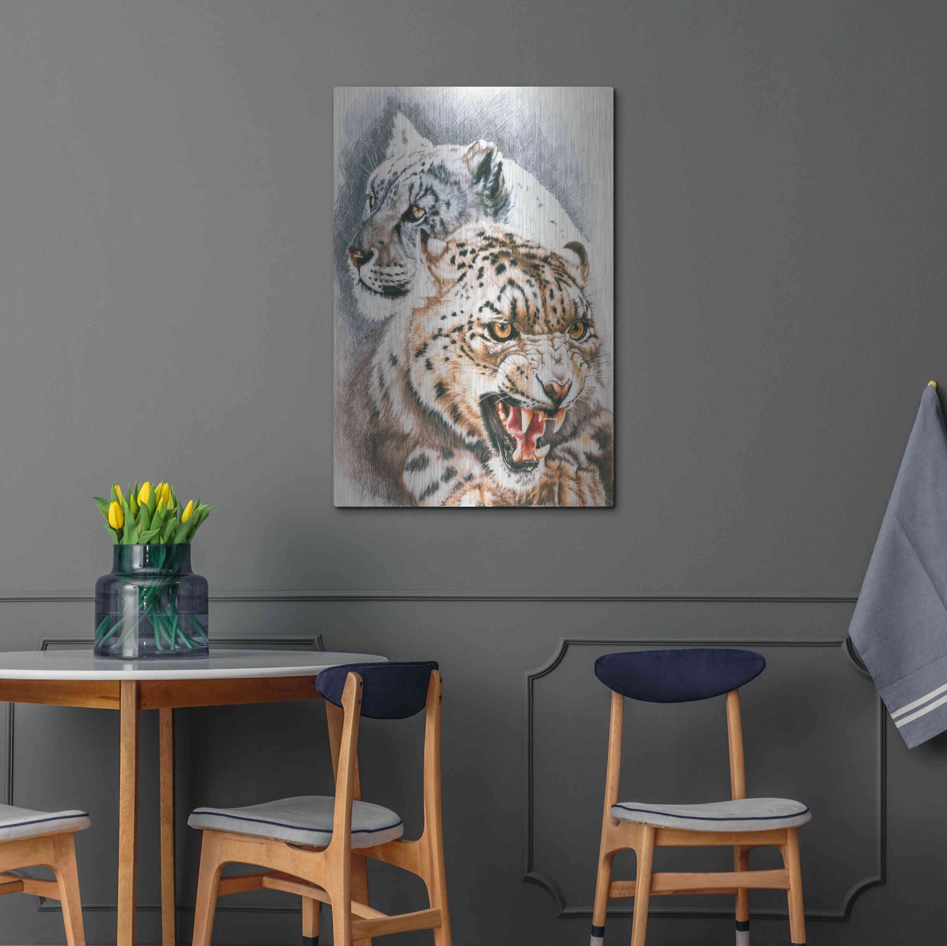 Luxe Metal Art 'Savage Perfection' by Barbara Keith, Metal Wall Art,24x36