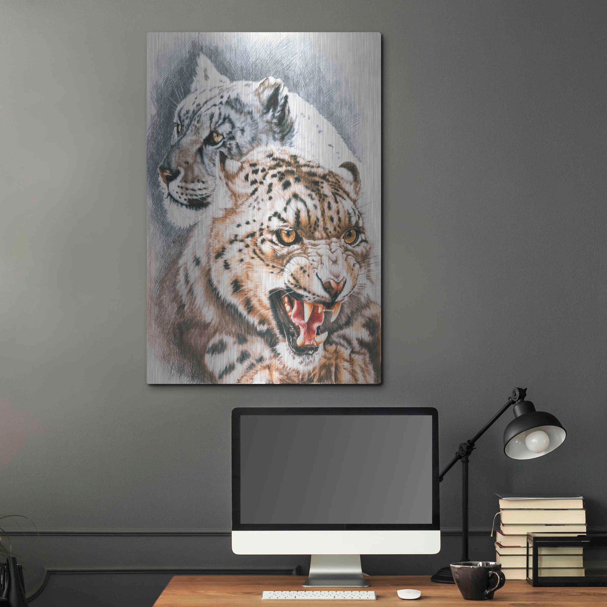 Luxe Metal Art 'Savage Perfection' by Barbara Keith, Metal Wall Art,24x36