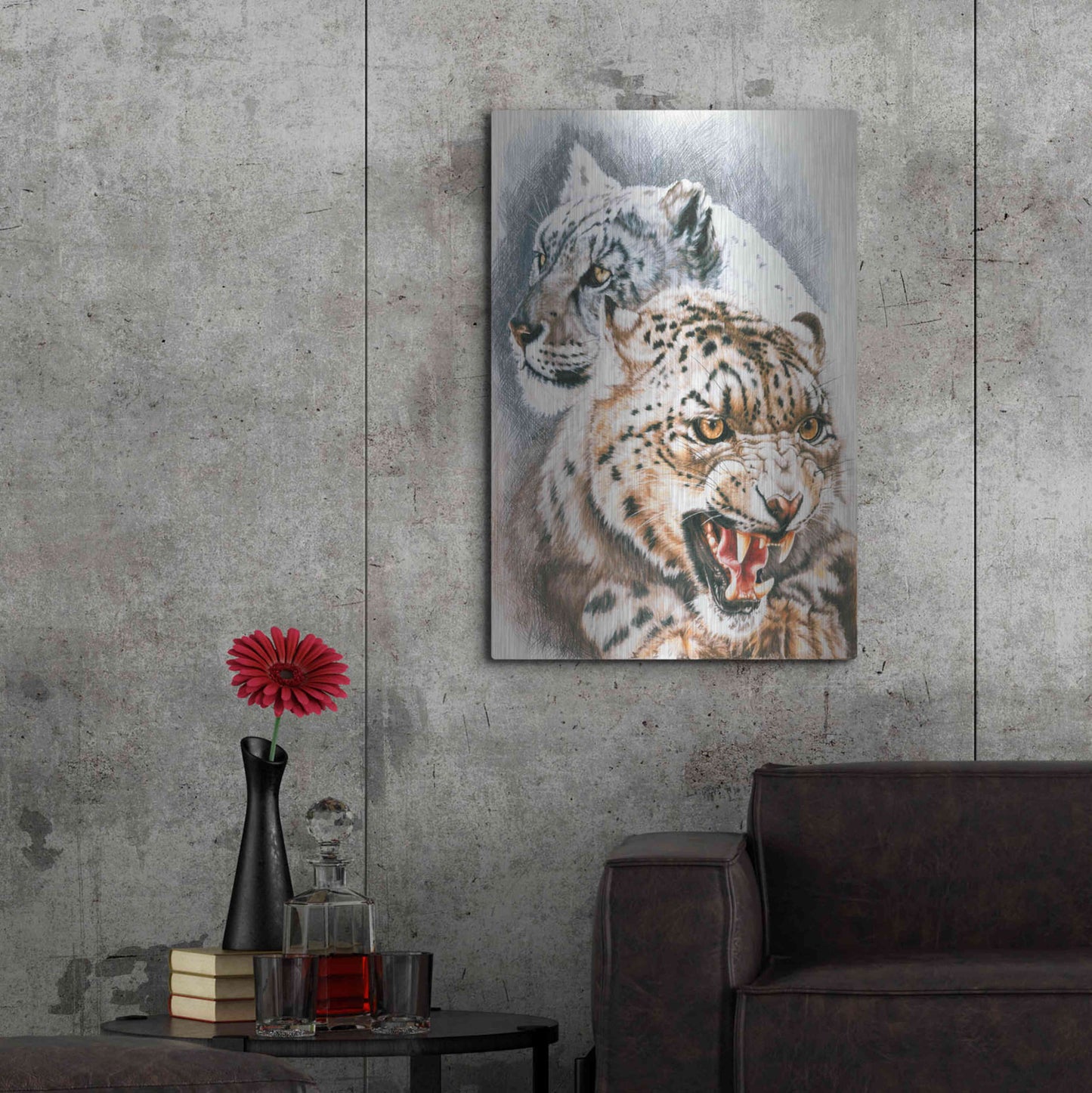 Luxe Metal Art 'Savage Perfection' by Barbara Keith, Metal Wall Art,24x36