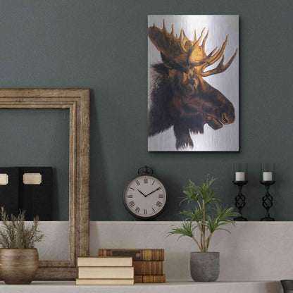 Luxe Metal Art 'Bullwinkle' by Barbara Keith, Metal Wall Art,12x16
