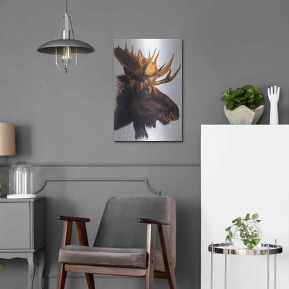 Luxe Metal Art 'Bullwinkle' by Barbara Keith, Metal Wall Art,16x24