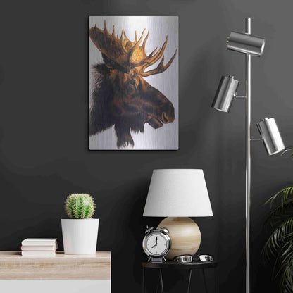 Luxe Metal Art 'Bullwinkle' by Barbara Keith, Metal Wall Art,16x24