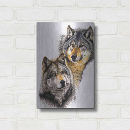 Luxe Metal Art 'Splendid Companions' by Barbara Keith, Metal Wall Art,12x16