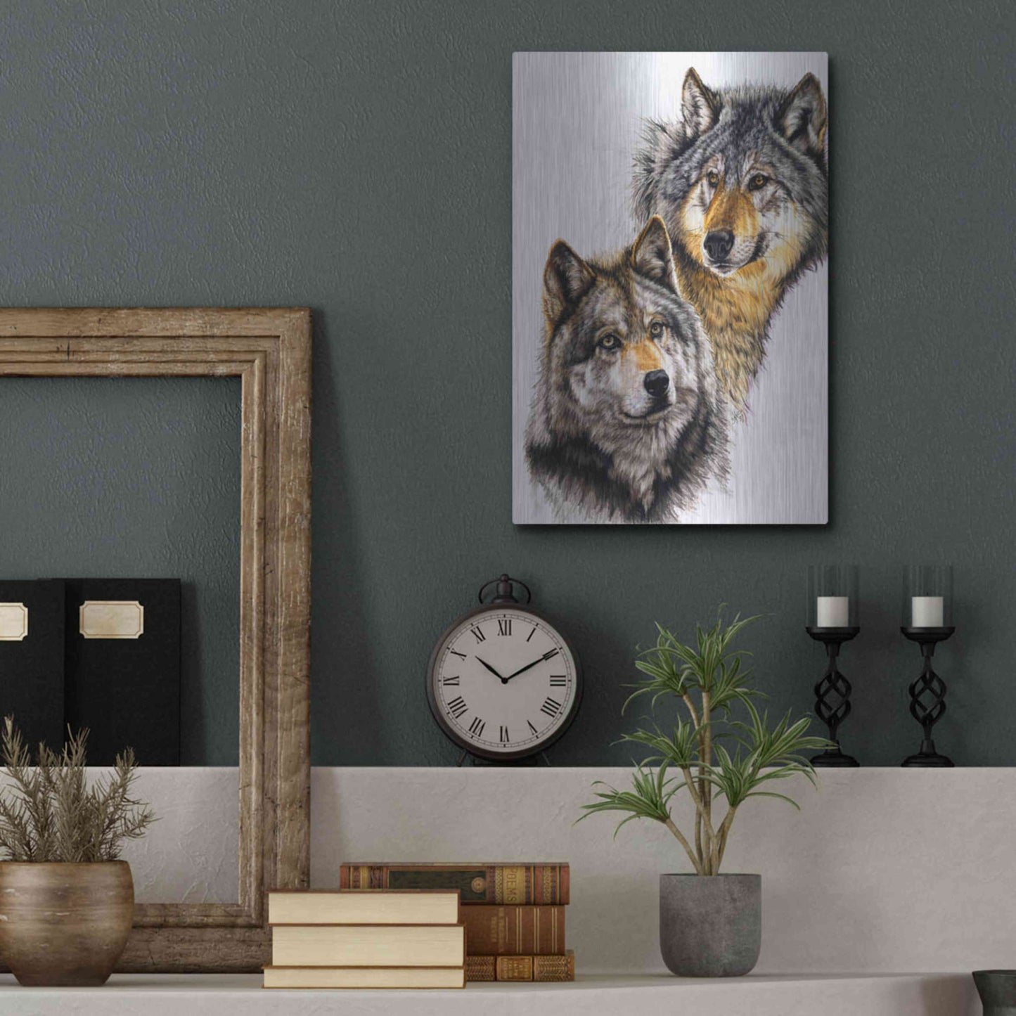 Luxe Metal Art 'Splendid Companions' by Barbara Keith, Metal Wall Art,12x16