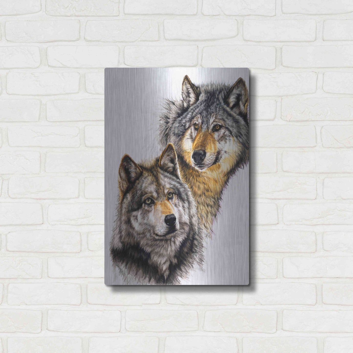 Luxe Metal Art 'Splendid Companions' by Barbara Keith, Metal Wall Art,16x24