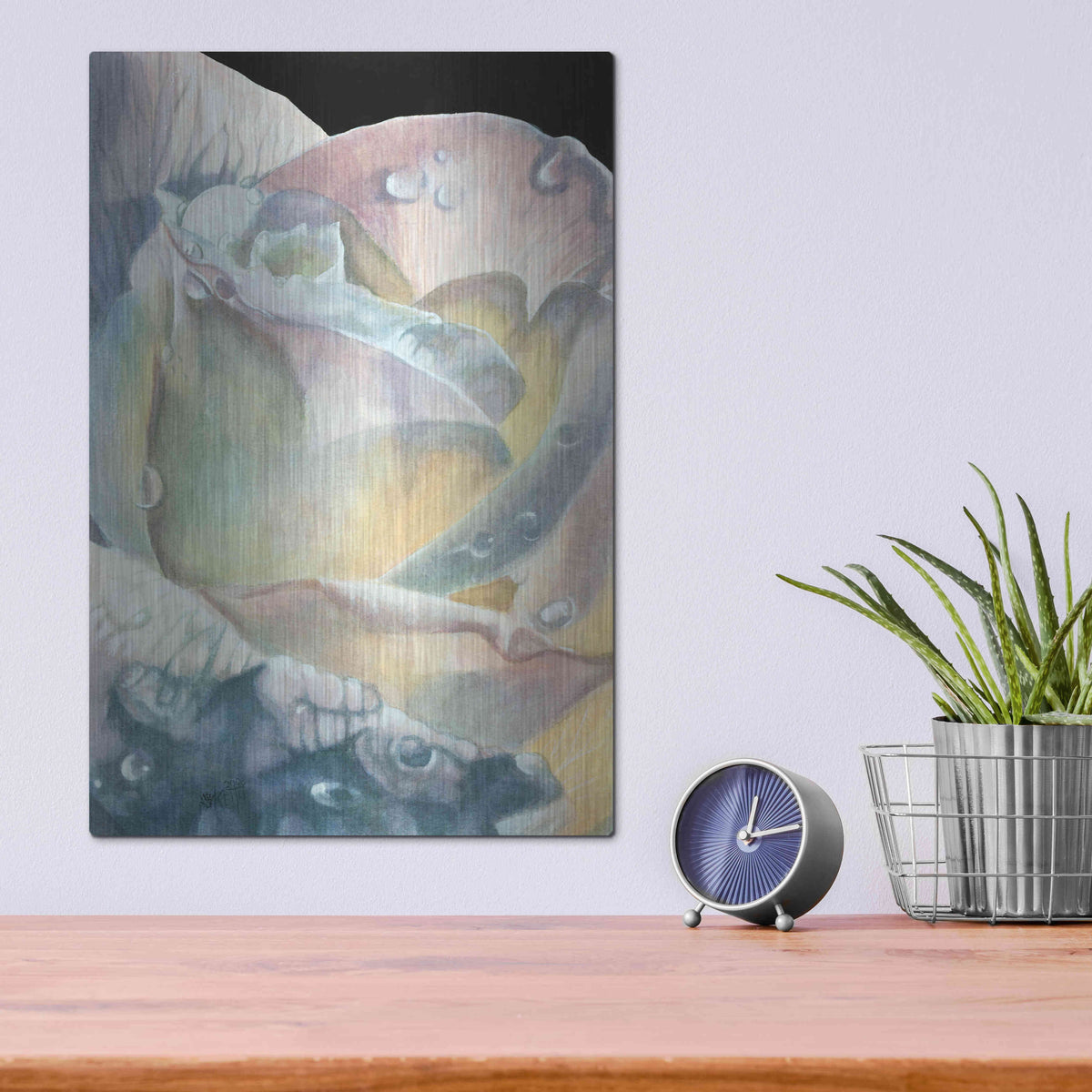 Luxe Metal Art 'Sparkler' by Barbara Keith, Metal Wall Art,12x16