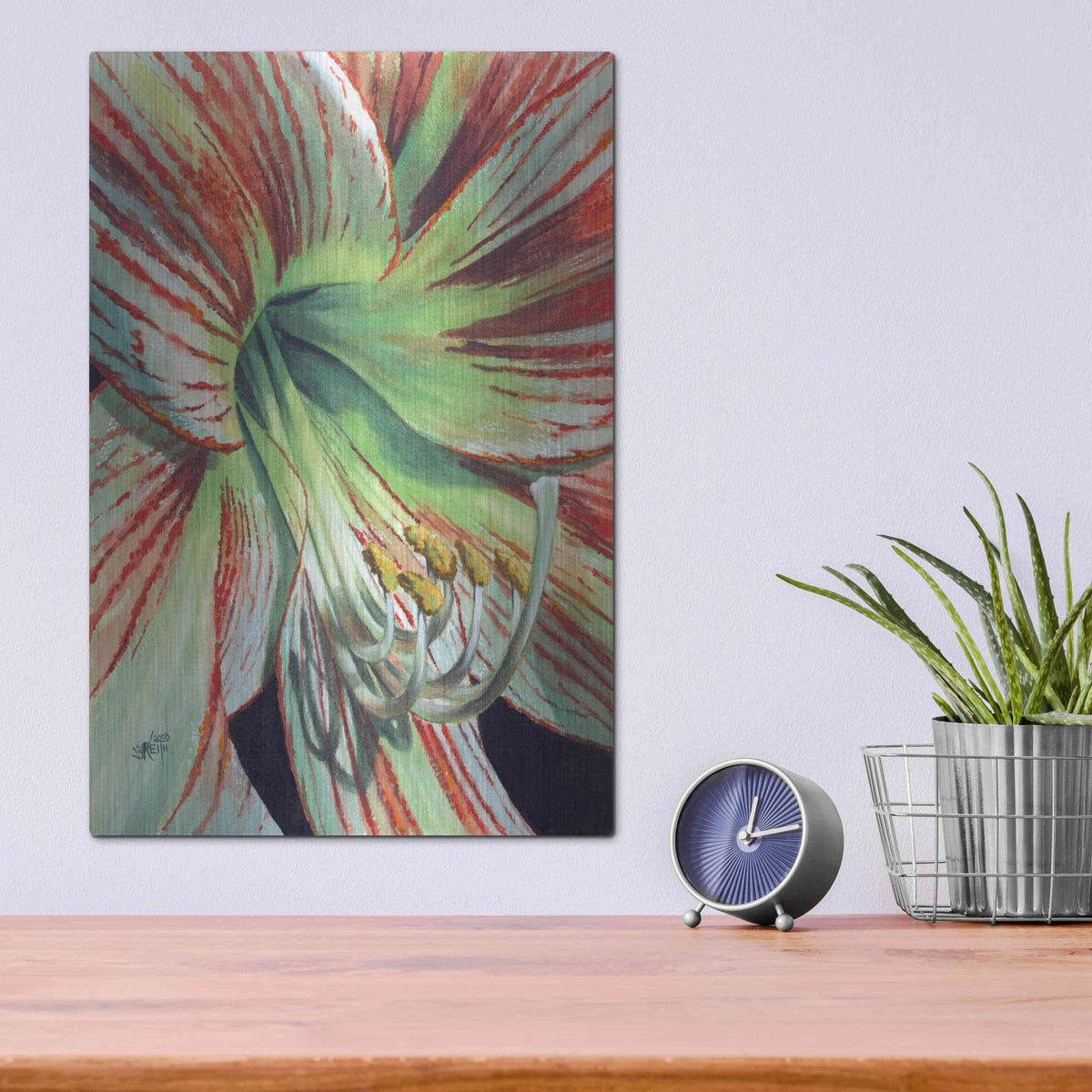 Luxe Metal Art 'Precious' by Barbara Keith, Metal Wall Art,12x16